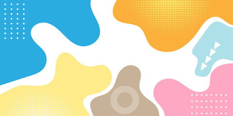 Clourful Abstract pop art background with wave pattern. halftone, dot, line circle. Vector pattern. Color wave template and presentation design