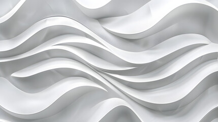 Obraz premium Elegant monochrome white seamless wave texture pattern background for design projects