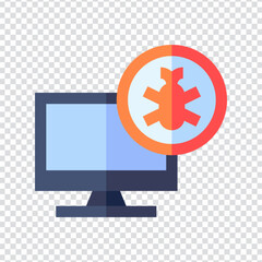 Obraz premium Antivirus icon vector design. flat vector illustration. Pixel perfect 64 x 64. Vector illustration simple symbol in eps 10