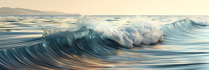 Abstract waves crashing against the rocks Oceanic water stones horizon stormy coastal fury of...