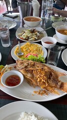 food on the table in a hotel