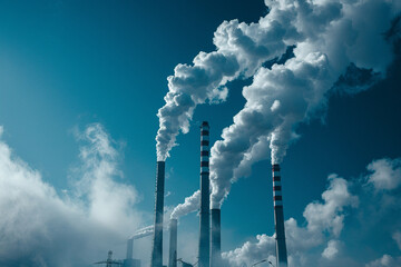 CCUS, showcasing the process of capturing carbon dioxide emissions from industrial sources, converting them for utilization, and securely storing them underground to mitigate climate impact