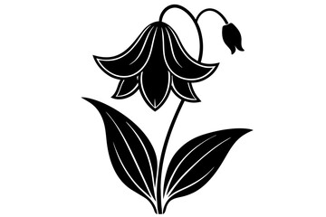 
Lily silhouette vector art illustration
