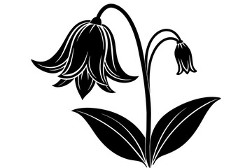 
Lily silhouette vector art illustration
