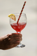 refreshing cocktail in the daytime
