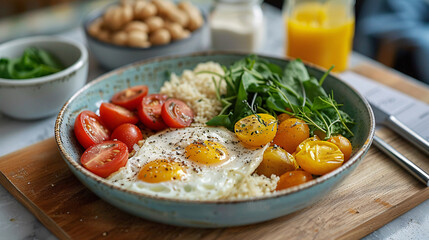 Creative weekly meal planner with sections for breakfast, lunch, and dinner