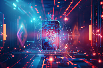 Obraz premium Certificate Recognition of completion or achievement, Education concept, futuristic background