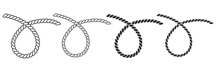 Repeating rope set. Vector rope frames. Decorative Rope Design Element Clipart Set. © Creativus Illustria