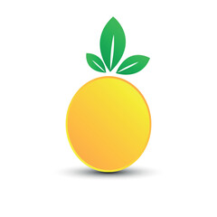 yellow lemon logo, citrus fruit background