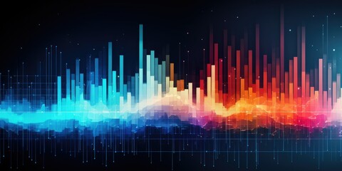 New age of data visualization. graph, points, lines. Data science and visual management design concept 