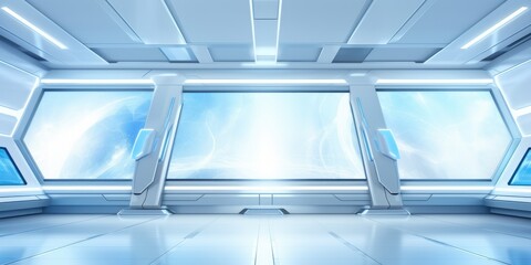 scifi design external panels abstract light color illustration space station spaceship