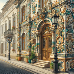 Obraz premium saint cathedral city. architecture, church, cathedral, building, door, stone, religion, gothic, detail, europe, arch, old, facade, window, italy, entrance,Ai generated 