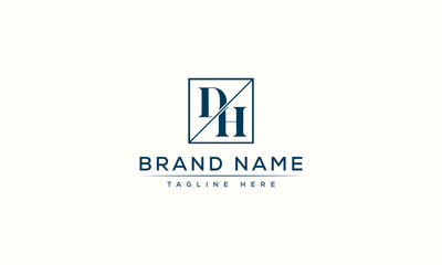 Logo design letter DH . Elegant modern. Vector template.