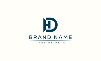 Logo design letter DH . Elegant modern. Vector template.