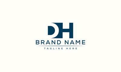 Logo design letter DH . Elegant modern. Vector template.
