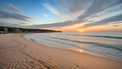 Obraz premium Sunset on the beach