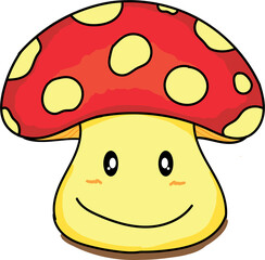 mushroom cartoon illustration