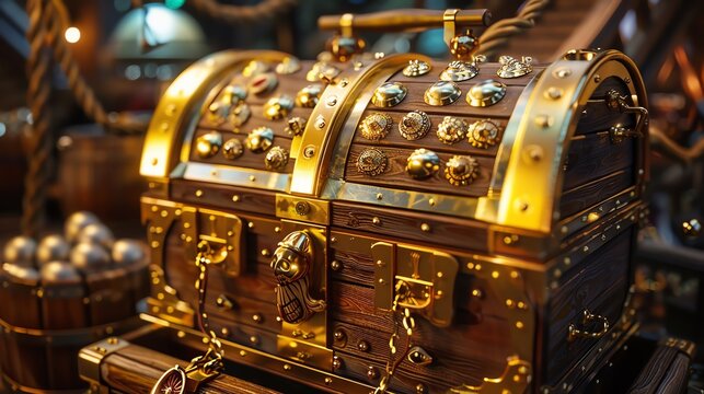 A slot machine featuring a pirate adventure theme