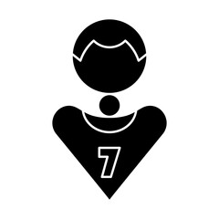 Football Player Avatar Glyph
