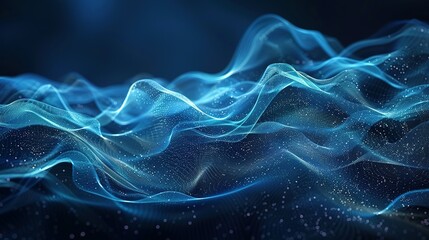 Fototapeta premium Neural Harmony: Abstract Light Lines in the World of AI