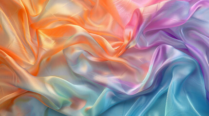 Obraz premium pastel colored waved silk texture, wallpaper, background