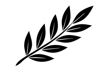 olive leaf silhouette vector illustration