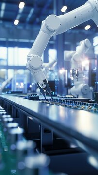 Precision Engineering: Robot Arms on a Circuit Board Production Line, industry 4.0