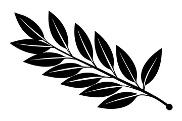 olive leaf silhouette vector illustration