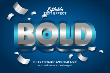 bold 3d editable text effect vector file