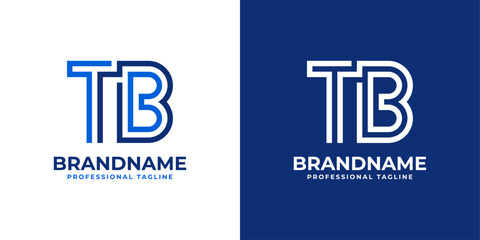 Letters TB Line Monogram Logo, suitable for business with TB or BT initials