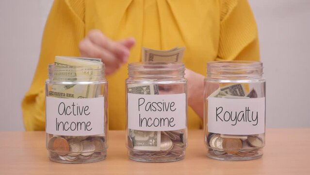 Saving Money from Active Income, Passive Income and Royality