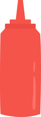 Ketchup bottle, fast food icon.