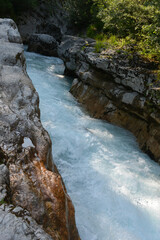 Beautiful Soça River in the Julian Alps inSlowenia