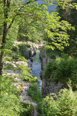 Fototapeta premium Beautiful Soça River in the Julian Alps inSlowenia