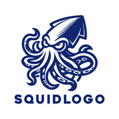 Obraz premium Squid logo icon template,squid logo vector illustration design
