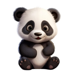 panda bear isolated on white