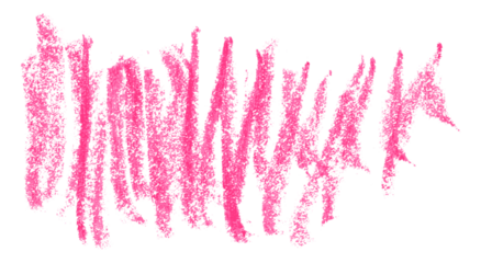 pink pencil strokes isolated on transparent background