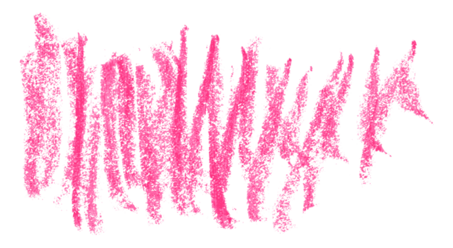 pink pencil strokes isolated on transparent background
