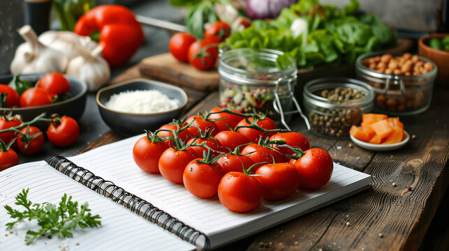 Simple food planner with sections for daily meals and grocery lists