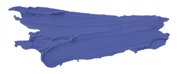 Purple plasticine brush isolated on transparent background.