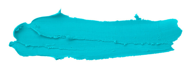 Light blue plasticine brush isolated on transparent background.