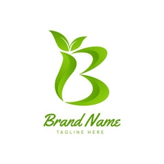 Letter B Nature Logo Template