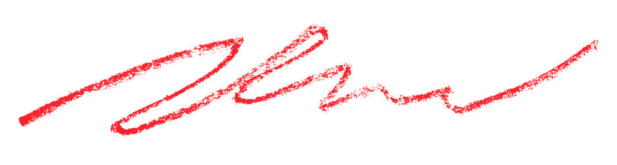 red pencil strokes isolated on transparent background