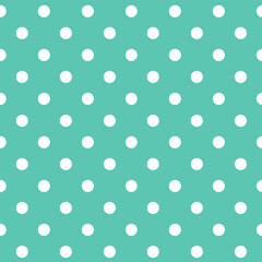 Polka Dot pattern, seamless texture green and white pattern