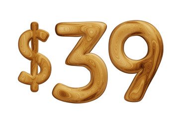 Obraz premium Wooden 39 dollar for price and offer concept