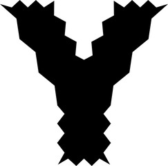 Zig Zag English font vector shape