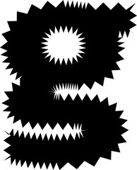 Zig Zag English font vector shape