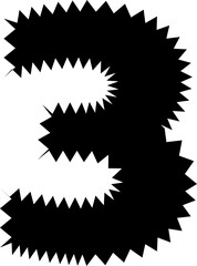 Zig Zag English font vector shape