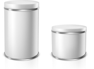  Tin Cans. Vector illustration
