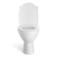 Toilet bowl isolated on a white background. Vector illustration